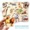 QUOKKA Wooden Puzzles for Toddlers 1-3 – 3xSET Toddler Puzzles Ages 2-4 – Montessori Animal Toy Puzzles for Toddlers 3-5 Year Old – Wood Toy Learning Realistic Animals for Boy and Girl
